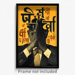 Bollywood Movie Poster - Boy Feeling Dismay, Orderly Black Gloves (Art Print)