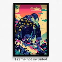 Movie Art Poster - Boy Feeling Insightful, Flowery Black Socks (Film Print)