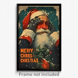 German Movie Poster - Man Feeling Humiliation, Multicolored Santa (Art Print)