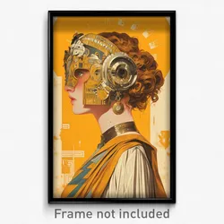 Greek Movie Poster - Girl Feeling Unnerved, Well Made Mechanical Halo (Print)