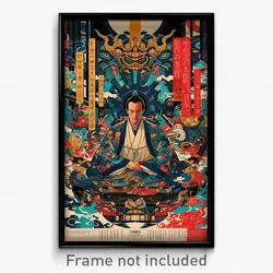 Japanese Movie Poster - Man Feeling Confusion, Ancient Tiger Costume (Art Print)