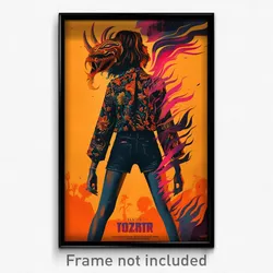 Mexican Movie Poster - Girl Feeling Dread, Metallic Short Shorts (Art Print)