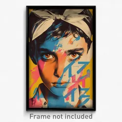 French Movie Poster - Boy Feeling Troubled, Thick Bow Hairband (Art Print)