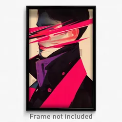 Movie Art Poster - Man Feeling Unsettled, Glamorous Pink Sailor Collar (Print)