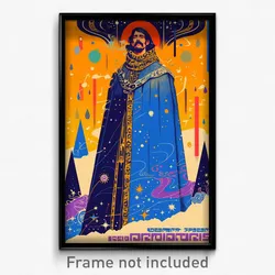 Greek Movie Poster - Man Feeling Enjoyment, Bumpy Blue Cloak (Greece Art Print)