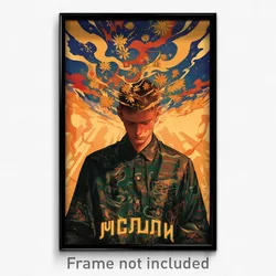 Russian Movie Poster - Man Feeling Eagerness, Wobbly Striped Shirt (Art Print)