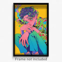 Art Poster - Boy Feeling Envy Wearing Nifty Ribbon Trim (Print)