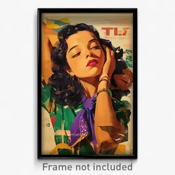 Brazilian Movie Poster - Girl Feeling Discontentment, Lively Purple Neckerchief