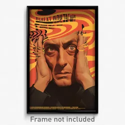 Russian Movie Poster - Man Feeling Discombobulated, Orange Red Headwear (Print)