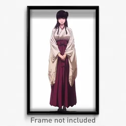 Anime Art Poster - Woman Feeling Enlightened Wearing Worldly Dress (Print)