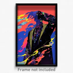 Art Poster - Man Feeling Sullenness Wearing Sparkling Torn Sleeves (Art Print)