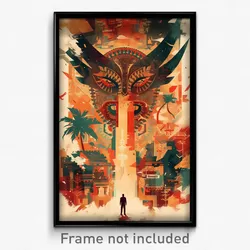 Mexican Movie Poster - Red Path (Mexico Psychedelic Trippy Art Retro Film Print)