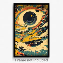 Brazilian Movie Poster - Cultured Mind (Brazil Psychedelic Art Retro Film Print)