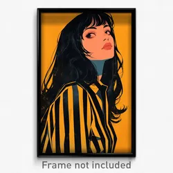 Bollywood Movie Poster - Girl Feeling Dazed, Flamboyant Striped Shirt (Print)