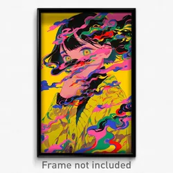 Anime Art Poster - Woman Feeling Alienation, Perfect Yellow Cardigan (Print)