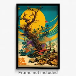 German Movie Poster - Mushy Outback (Germany Psychedelic Art Retro Film Print)