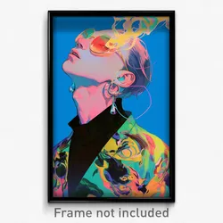 Anime Art Poster - Man Feeling Calmness Wearing Cheery Earrings (Print)