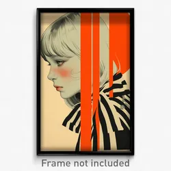 Icelandic Movie Poster - Girl Feeling Kind, Quixotic Striped Bow (Art Print)