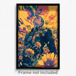 Greek Movie Poster - Flowery Journal (Greece Psychedelic Art Retro Film Print)