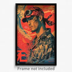 Japanese Movie Poster - Man Feeling Dejection, Reasonable Red Bandana (Print)