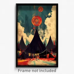 Spanish Movie Poster - Famous Tent (Spain Psychedelic Art Retro Film Print)