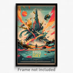 French Movie Poster - Big Labor Day (France Psychedelic Art Retro Film Print)