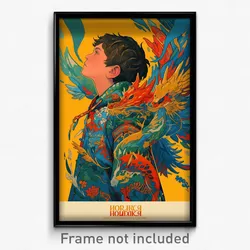 Russian Movie Poster - Boy Feeling Enlightened, Comfortable Dragon Wings (Print)