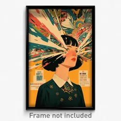 Mexican Movie Poster - Woman Feeling Relaxed, Ragged Collared Dress (Art Print)