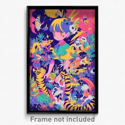 Art Poster - Pure Zoo (Psychedelic Trippy Weird 11x17 Print)