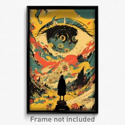 French Movie Poster - Worldly Fen (France Psychedelic Art Retro Film Print)