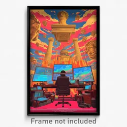 Greek Movie Poster - Thunderous Stock Trading Floor (Greece Film Art Print)