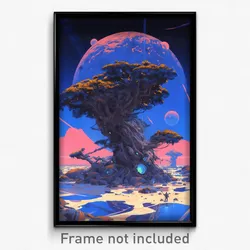 Movie Art Poster - Bubbly Atoll (Psychedelic Trippy Retro Cartoon Film Print)