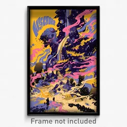 Icelandic Movie Poster - Swirly Arrowslit (Iceland Retro Film Art Print)