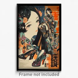 Chinese Movie Poster - Woman Feeling Happiness, Glorious Shoe Dangle (Art Print)