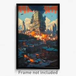 Russian Movie Poster - Remote Ghetto (Russia Psychedelic Art Retro Film Print)