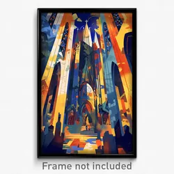 French Movie Poster - Murky Church (France Psychedelic Art Retro Film Print)