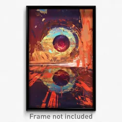 Art Poster - Red Cataract (Psychedelic Trippy Weird 11x17 Print)