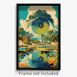 French Movie Poster - Outlandish Pond (France Psychedelic Art Retro Film Print)