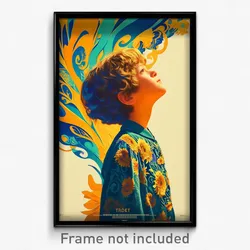 Brazilian Movie Poster - Boy Feeling Amusement, Heavenly Long Dress (Art Print)
