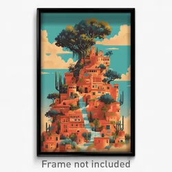 Mexican Movie Poster - Quirky Chateau (Mexico Psychedelic Art Retro Film Print)