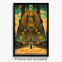 Russian Movie Poster - Orange Temple (Russia Psychedelic Art Retro Film Print)