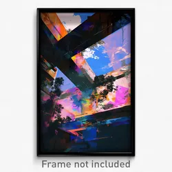 Art Poster - Enchanting Roof (Psychedelic Trippy Weird 11x17 Print)