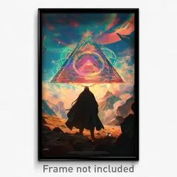 Icelandic Movie Poster - Wide Beacon (Iceland Psychedelic Art Retro Film Print)
