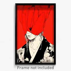 Anime Art Poster - Man Feeling Unnerved Wearing Immaterial Tulip Hat (Print)