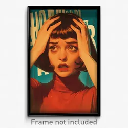 Brazilian Movie Poster - Girl Feeling Outrage, Gripping Turtleneck Dress (Print)