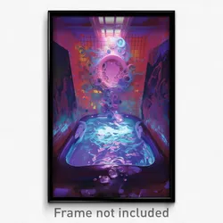 Art Poster - Digital Baths (Psychedelic Trippy Weird 11x17 Print)