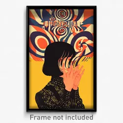 Spanish Movie Poster - Tall Slit (Spain Psychedelic Trippy Art Retro Film Print)