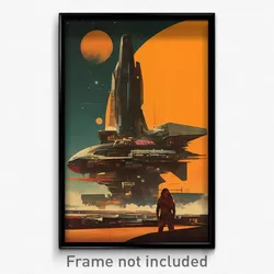 German Movie Poster - Barren Spaceship (Germany Retro Film Art Print)