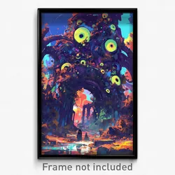 Art Poster - Brisk Crypt (Psychedelic Trippy Weird 11x17 Print)