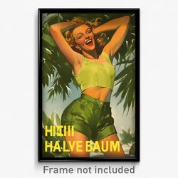 Icelandic Movie Poster - Woman Feeling Happy, Extra Large Green Shorts (Print)